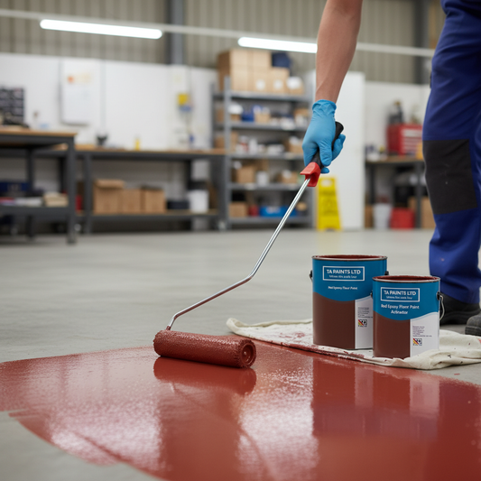 Premium Durable Red Epoxy Floor Paint – High-Performance Chemical Resistant Coating for Concrete and Garage Floors