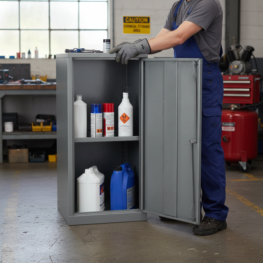 Hazardous Liquid COSHH Cabinet - COSHH36/18 ||L457mm x W457mm x H915mm