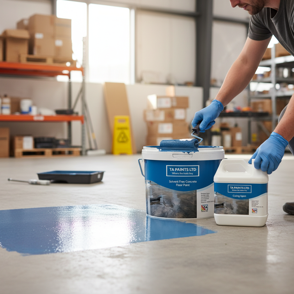 Premium Solvent-Free Epoxy Floor Paint for Heavy Traffic Areas - Durable, Chemical-Resistant Finish for Garages and Industrial Spaces