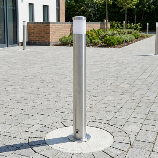 Stainless Steel Illuminated Bollard with 19W LED Corn Lamp