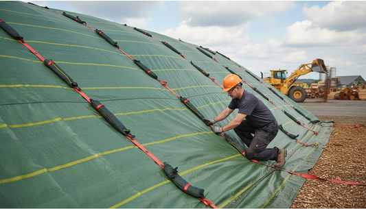 Premium Gravel Bag Belts - 10.3m Long with Hooks for Effective Stabilization - High-Quality Professional Grade for Industrial and Commercial Applic...