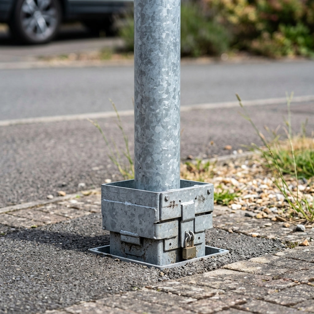 900mm Removable Bollard with Integral Security Lock (view 2)