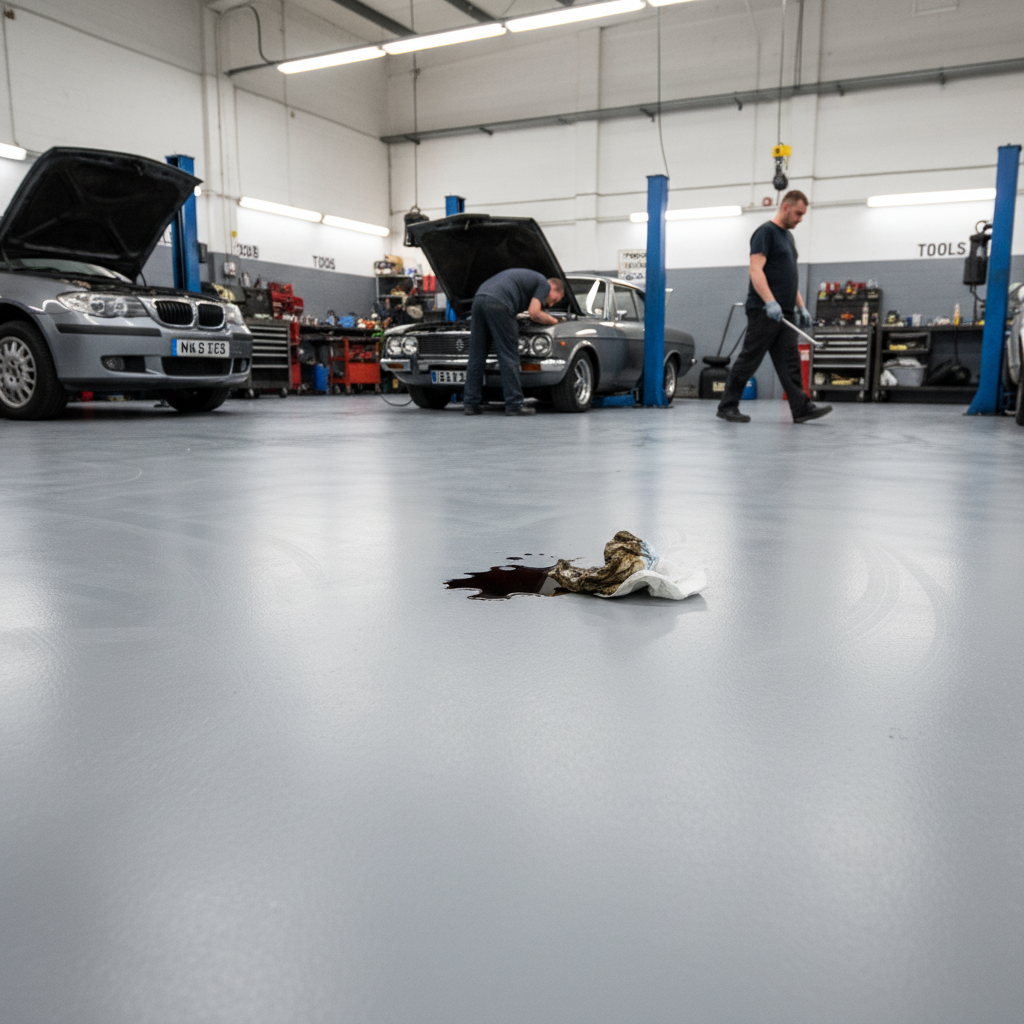 Premium High-Performance Grey Garage Floor Paint - Durable, Chemical-Resistant Coating for Concrete and Metal Surfaces