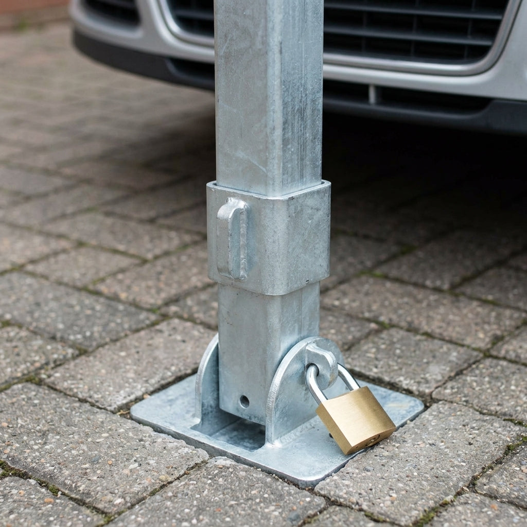Square Toplok Folding Parking Post FB Padlockable (view 2)