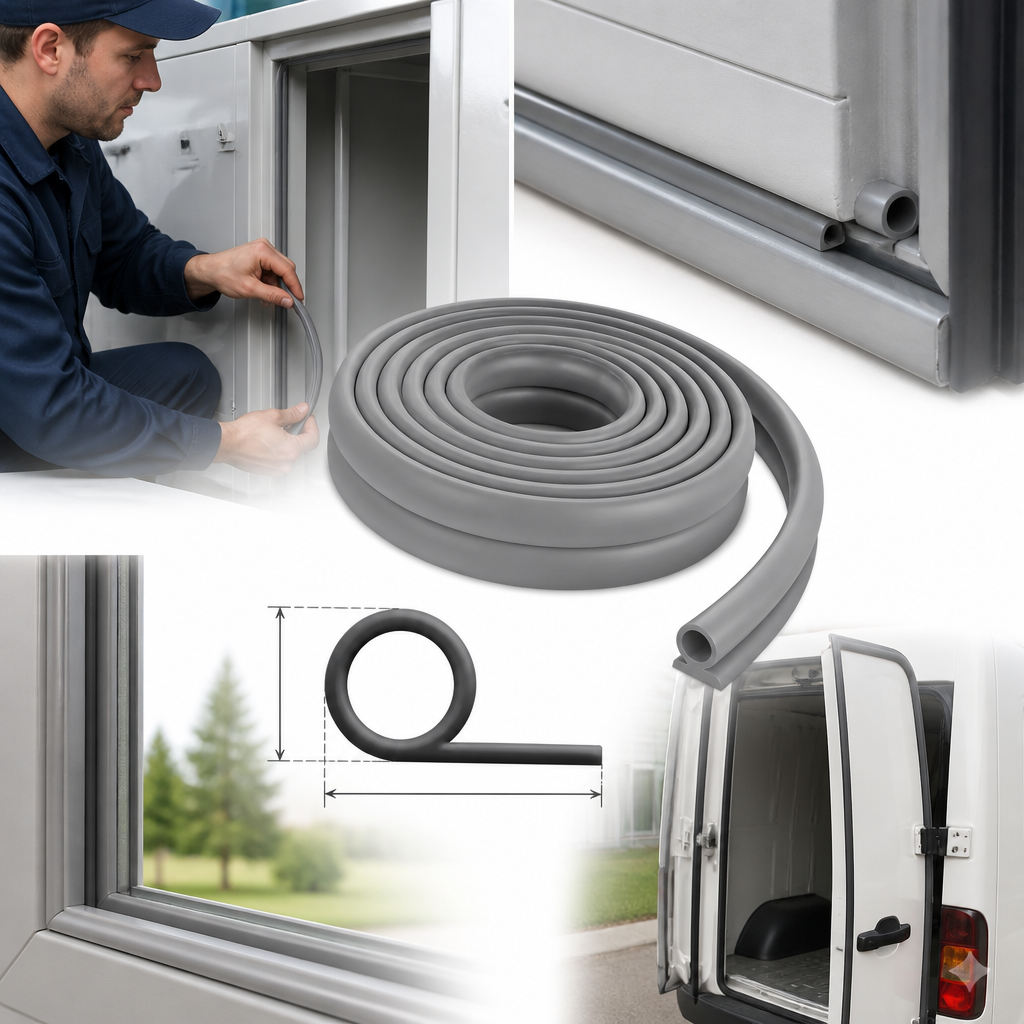 Grey Silicone Rubber P Section Seal for Various Applications (10m Coil)