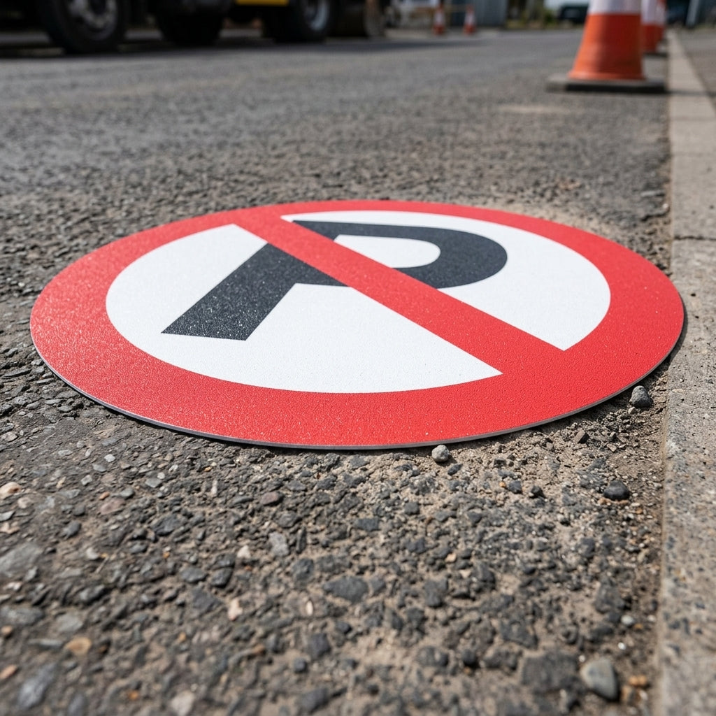 430mm floor sign – No Parking – slip-resistant vinyl (view 2)