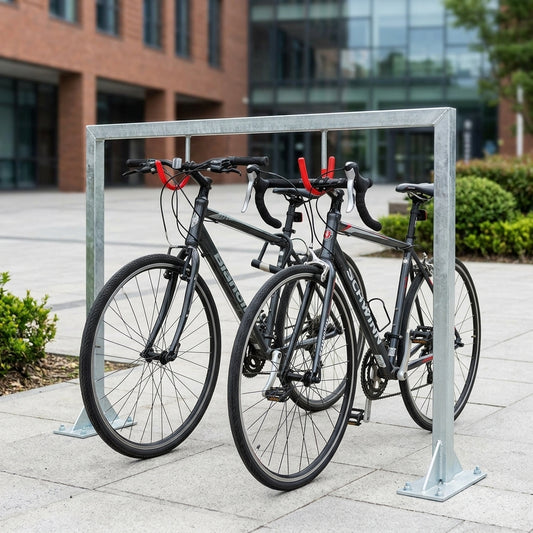 Wall-mounted bicycle rack – 2–5 cycle capacity, galvanised steel