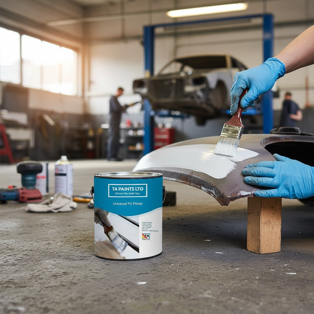 Premium Multi-Purpose Anti-Corrosive Zinc Phosphate Primer for Steel, Metal, and Wood Surfaces - Fast-Drying and Weather-Resistant Undercoat