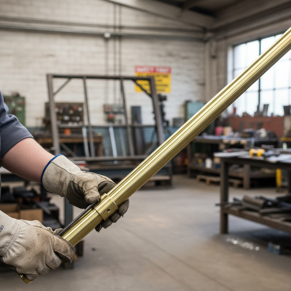Premium Brushed Polished Brass Round Tube 31.7mm x 1.6mm - High Tensile Strength, Corrosion Resistant for Decorative and Commercial Applications