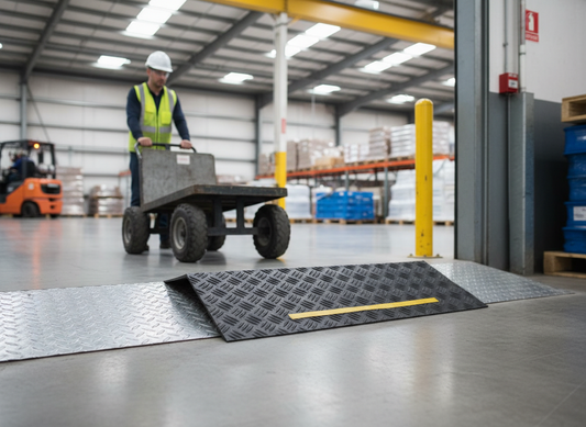 Premium Heavy Duty Rubber Wedge for Hose and Cable Ramp Accessory - 880 x 375 x 125mm
