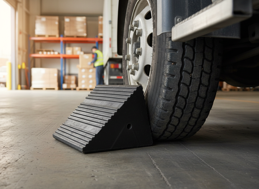 Heavy Duty Vehicle Wheel Chock for Large Trucks and Equipment - 300mm x 300mm x 245mm, 40 Tonnes Capacity