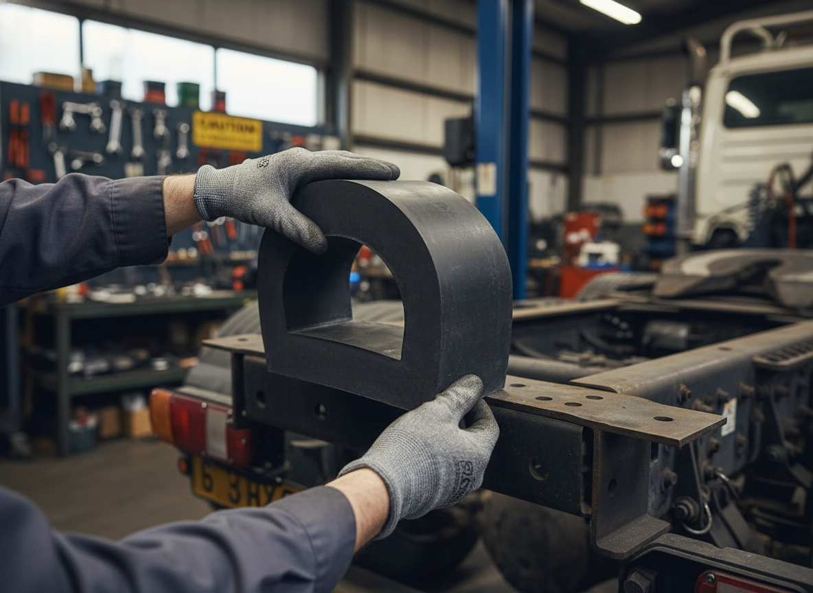 Premium Small HGV Bumper - Heavy Duty Buffer with Dimensions 98mm x 90mm x 38mm for Versatile Applications