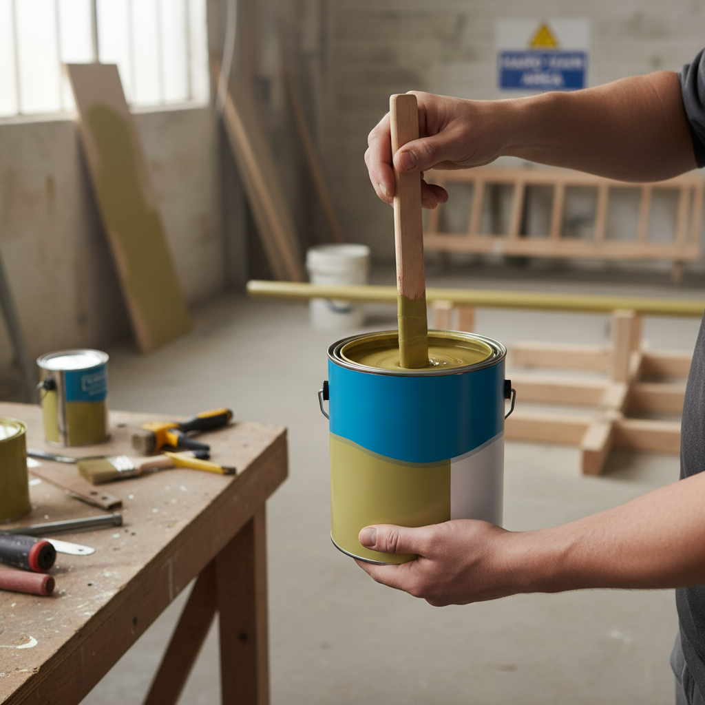Premium Olive Yellow Paint - Sophisticated Tone for Commercial and Industrial Use