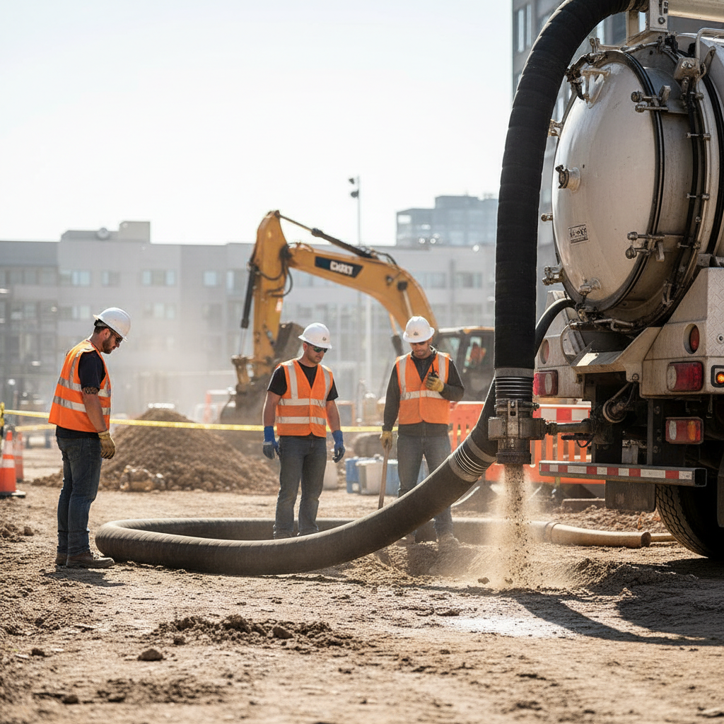 Premium Heavy Duty Suction Excavator Hose for Vacuum Excavators - Flexible, Durable, and Kink Resistant