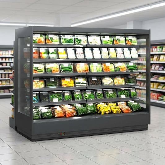 Commercial multideck open chiller wall cabinet 1250–3750mm