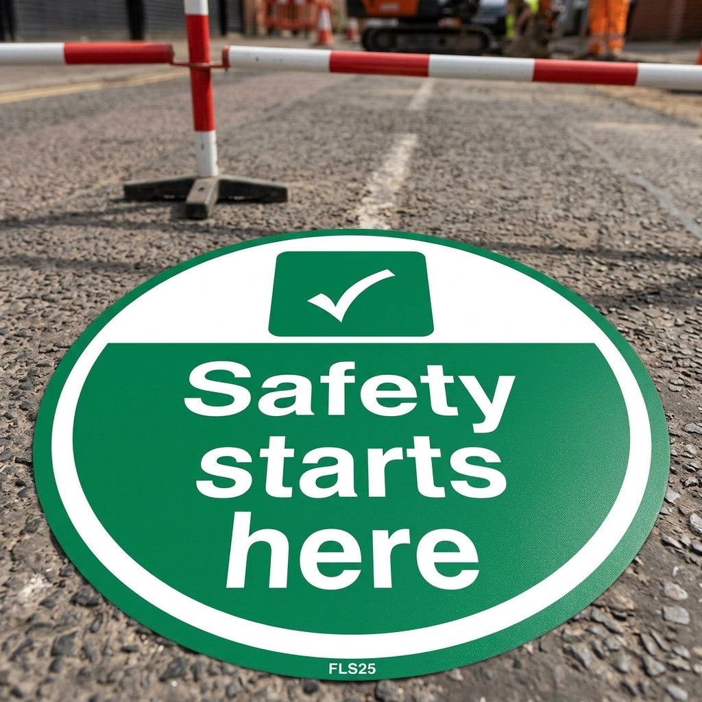450mm floor sign slip-resistant vinyl self-adhesive