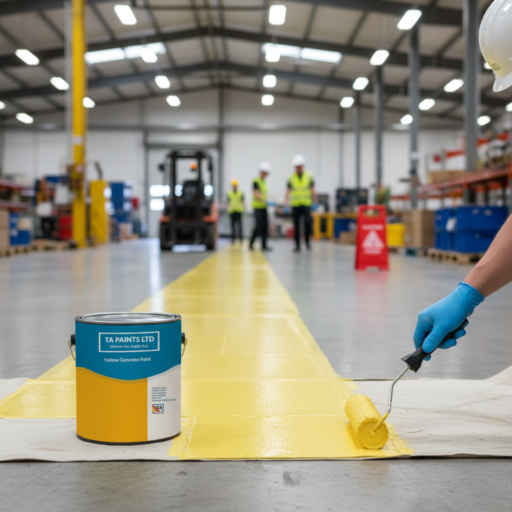 High-Performance Yellow Concrete Paint for Internal and External Use – UV Resistant with Non-Slip Option Available