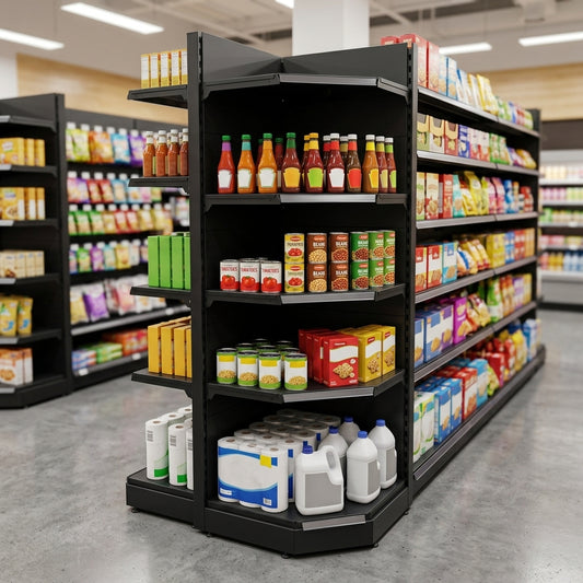 1.4m High Corner Shelving Bay with 370mm Base Shelf