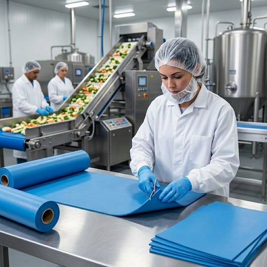 Blue FDA Compliant Fluoro-A Rubber Sheet 1.5mm & 3mm for Food Contact Applications