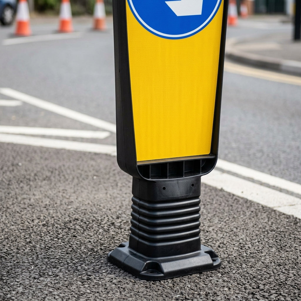 980mm Impact Recovery Keep Left Bollard – Flexible Traffic Delineator (view 2)