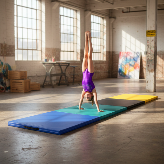 Premium Foldable Double Gymnastics Mat 10ft x 4ft x 50mm - Durable, Lightweight, and Versatile for Home and Gym Use