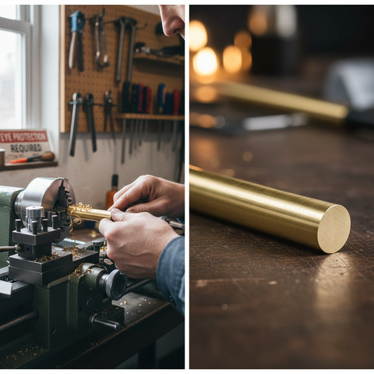 Premium 12.7mm (1/2") Diameter Brass Round Bar - High-Performance CZ121 Alloy with Improved Machinability and Versatile Applications