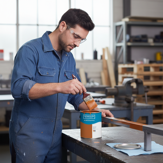Premium Universal PU Enamel RAL 8023 Orange Brown Paint for Indoor and Outdoor Use with Quick-Drying Options