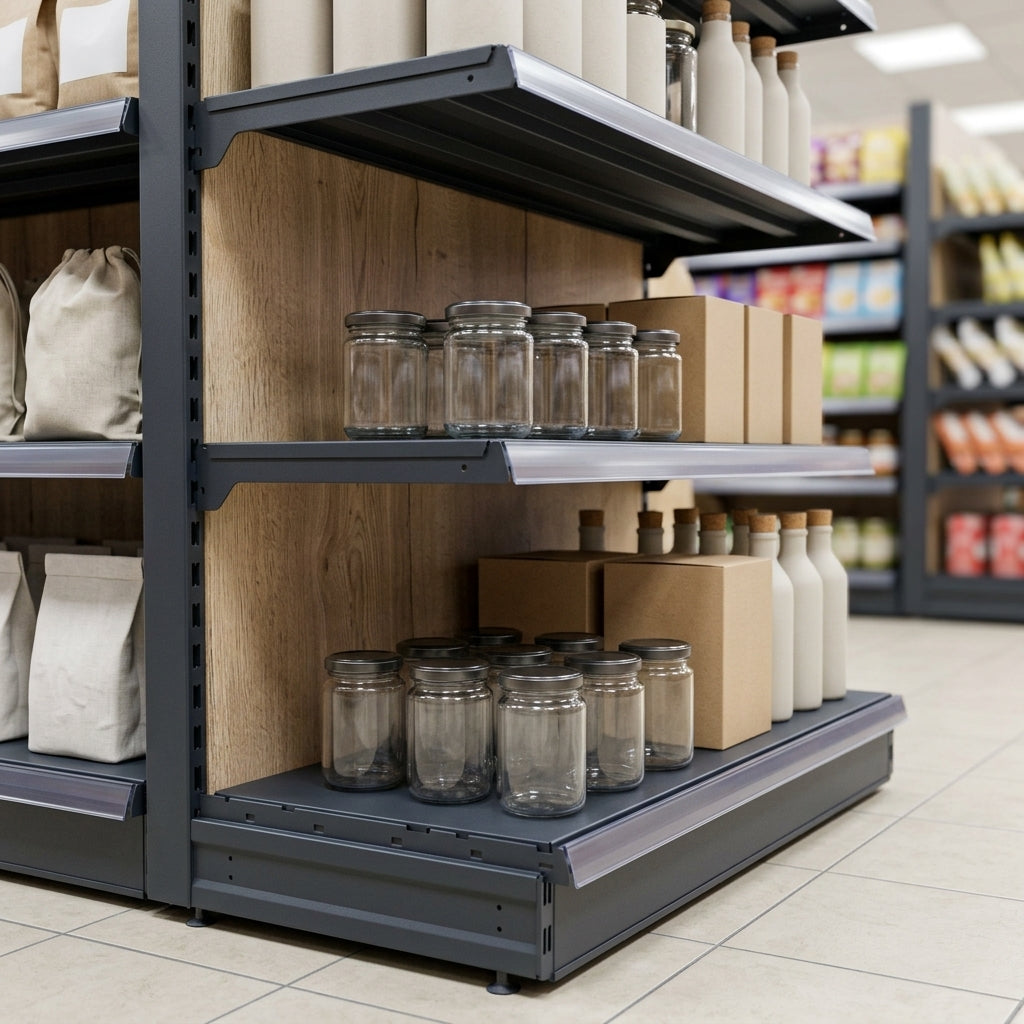 1.4m High × 370mm Wood Effect Wall Bay Shelving – Adjustable (view 2)
