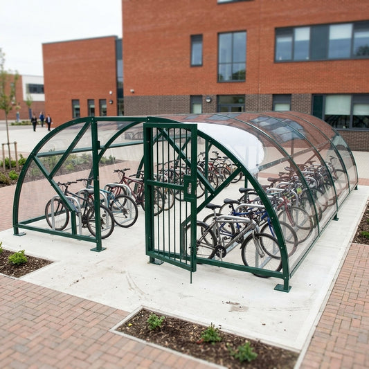 40-cycle bike shelter 60mm steel frame with UV2 sheeting