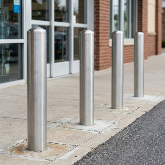 Crash-tested safety bollard, 15mph ASTM F3016 rated