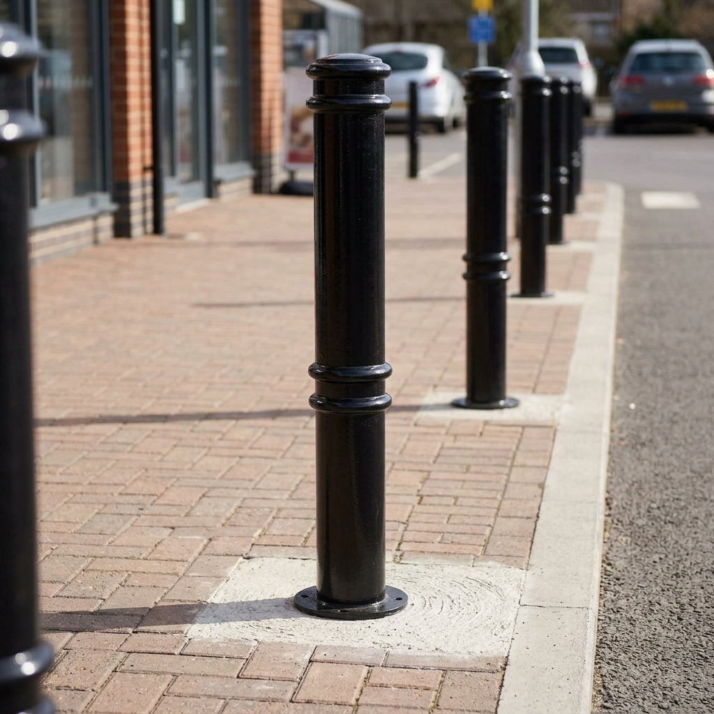Ornamental Mild Steel Bollard – Galvanised – Multiple Fixing Options