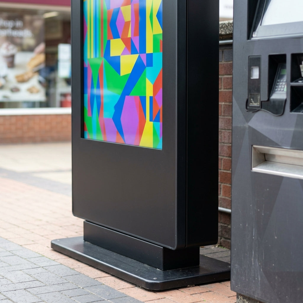 55" 4K outdoor freestanding digital signage totem, IP65 weatherproof (view 2)