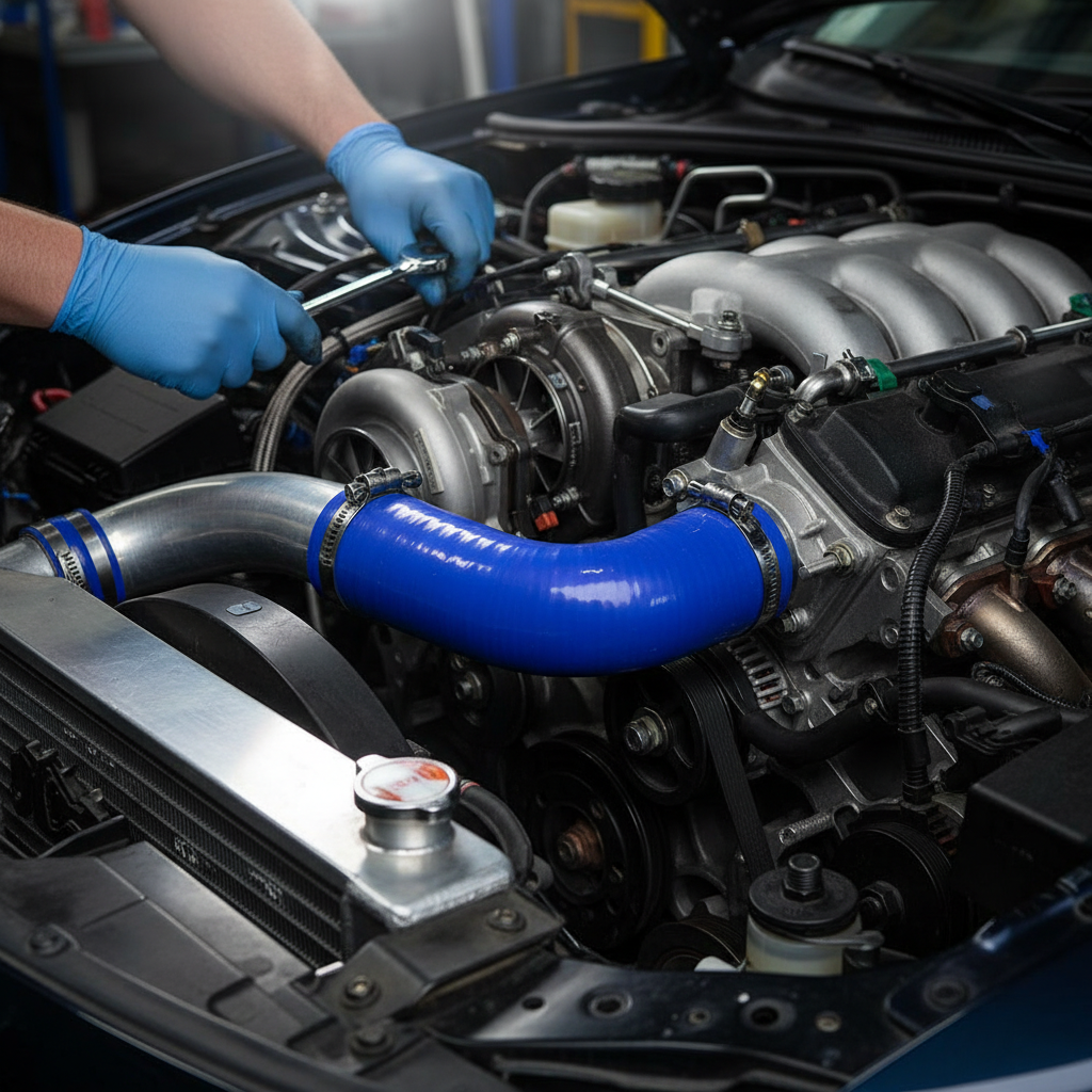 High-Performance 90° Elbow Silicone Hose - Reinforced for Water and Antifreeze Transfer from -55°C to +180°C
