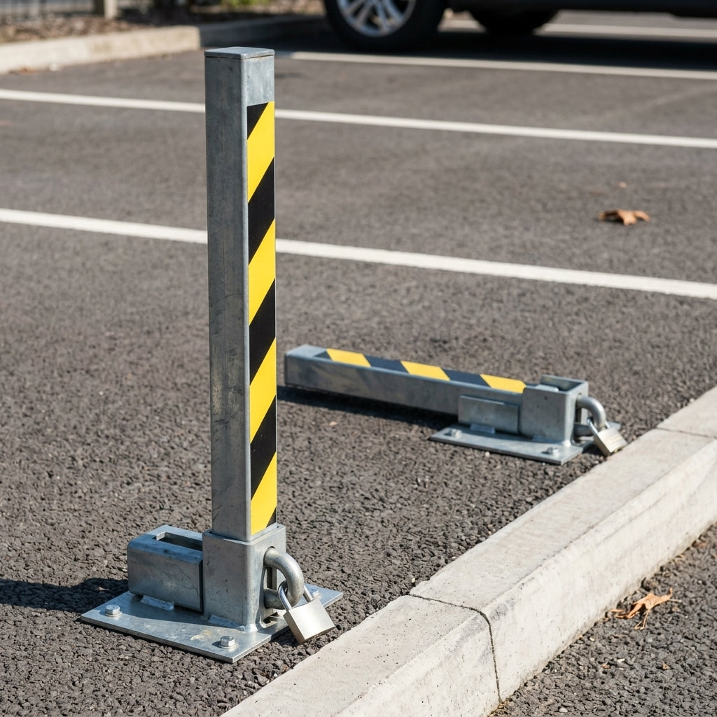 50 × 50mm removable parking post, 730mm height, steel