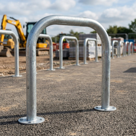 76mm Hooped Perimeter Barrier Galvanised Bolt Down