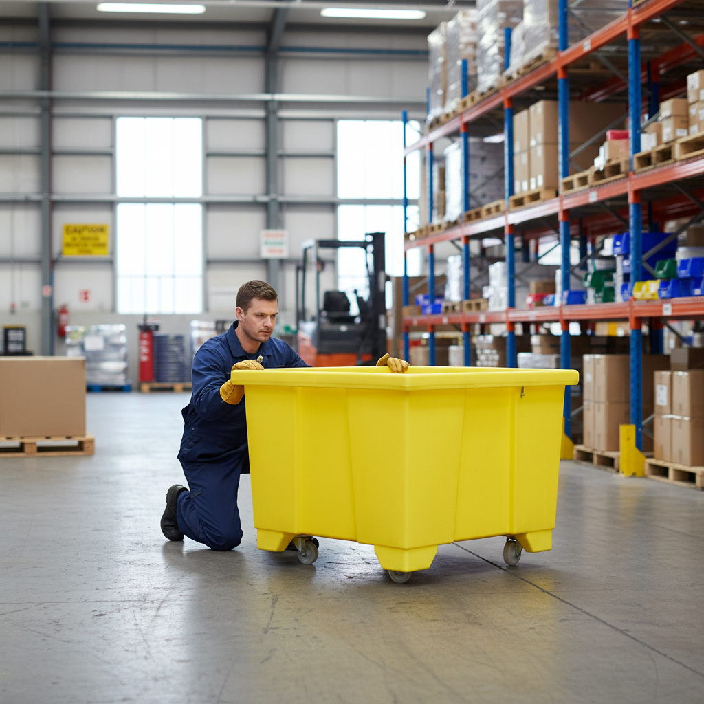 600ltr Wheeled Storage Container - GPSC1W ||L1150 x W1130 x H920mm