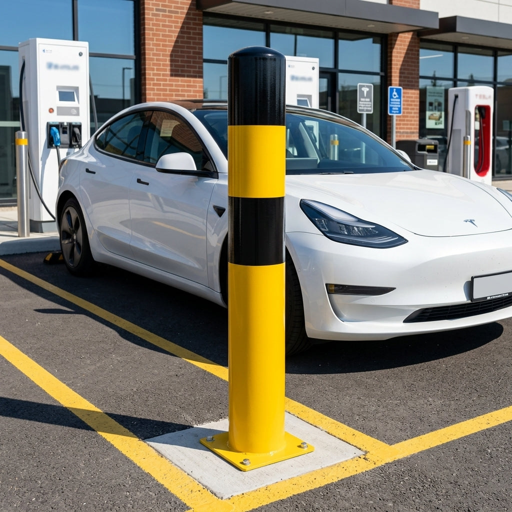 EV Charging Protection Bollard 90mm–159mm × 1,200mm–1,600mm