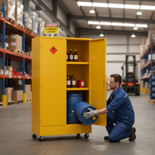 Hazardous Liquids Cabinet Mobile - HSC60/36 ||L915mm x W457mm x H1524mm