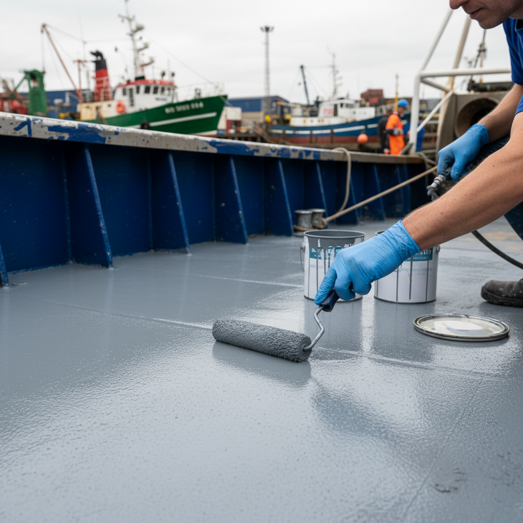 Premium Two-Pack Epoxy Non-Slip Marine Deck Paint - Heavy Duty Protection for Marine Surfaces