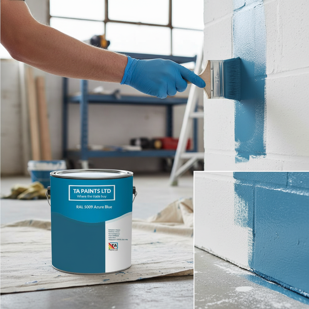 Premium Universal PU Enamel Paint in Azure Blue - Durable, Weatherproof, and Versatile for Indoor and Outdoor Use