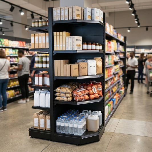 2.1m High Corner Shelving Bay | 370mm Base | 300mm Uppers