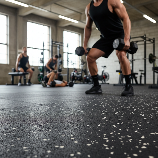 Premium 4mm Rubber Gym Flooring Rolls for Home and Commercial Use - Durable, Slip-Resistant, Low-Maintenance Mats in Multiple Lengths