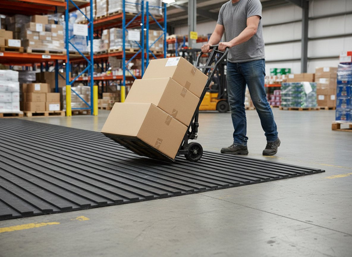 Premium Heavy Duty Horsebox Ramp Mat Made from Durable TyreCord - 2100 x 1200 x 8mm