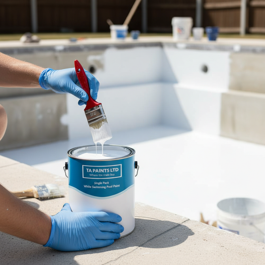 Premium Chlorinated Rubber Swimming Pool Paint - Durable, Chemical Resistant Finish for Fiberglass, Brick, and Concrete Pools