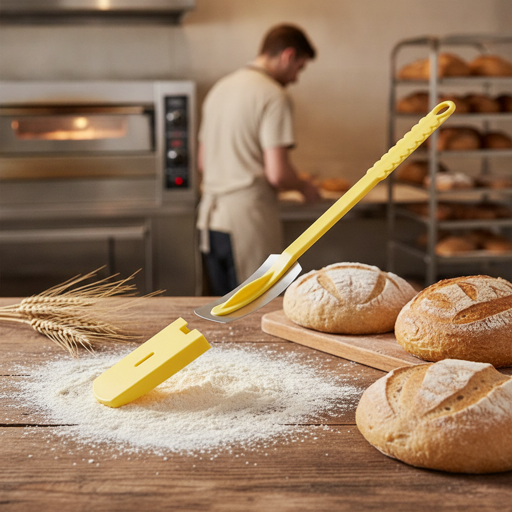 Stainless Steel Grignette Scoring Blade with ABS Handle for Artisan Baking