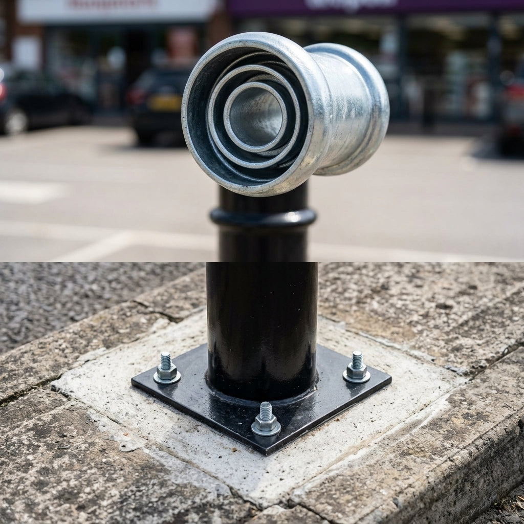 Ornamental Mild Steel Bollard with Galvanised Finish (view 2)