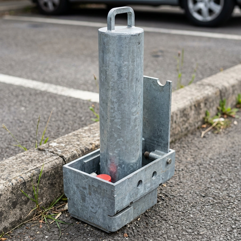 500mm Removable Bollard with Integral Lock (view 2)