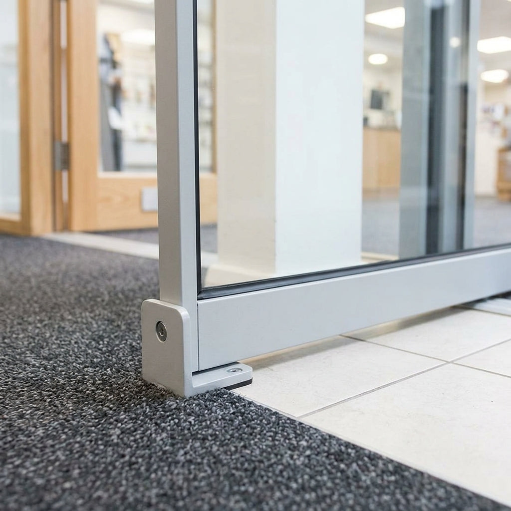 900mm x 900mm Automatic Door Safety Barrier - Toughened Glass (view 2)