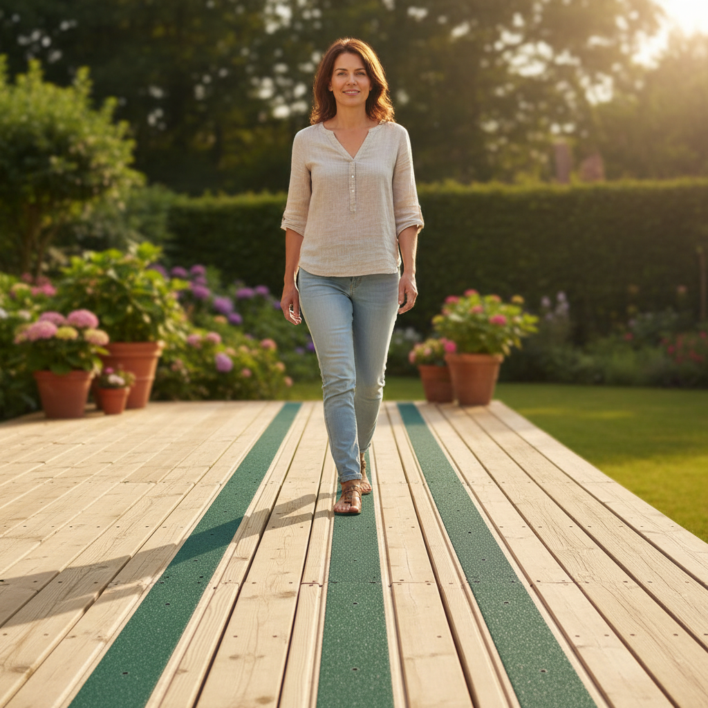 Premium Heavy Duty Anti-Slip Decking Strips - 50mm GRP with Quartz Grit for Outdoor Safety