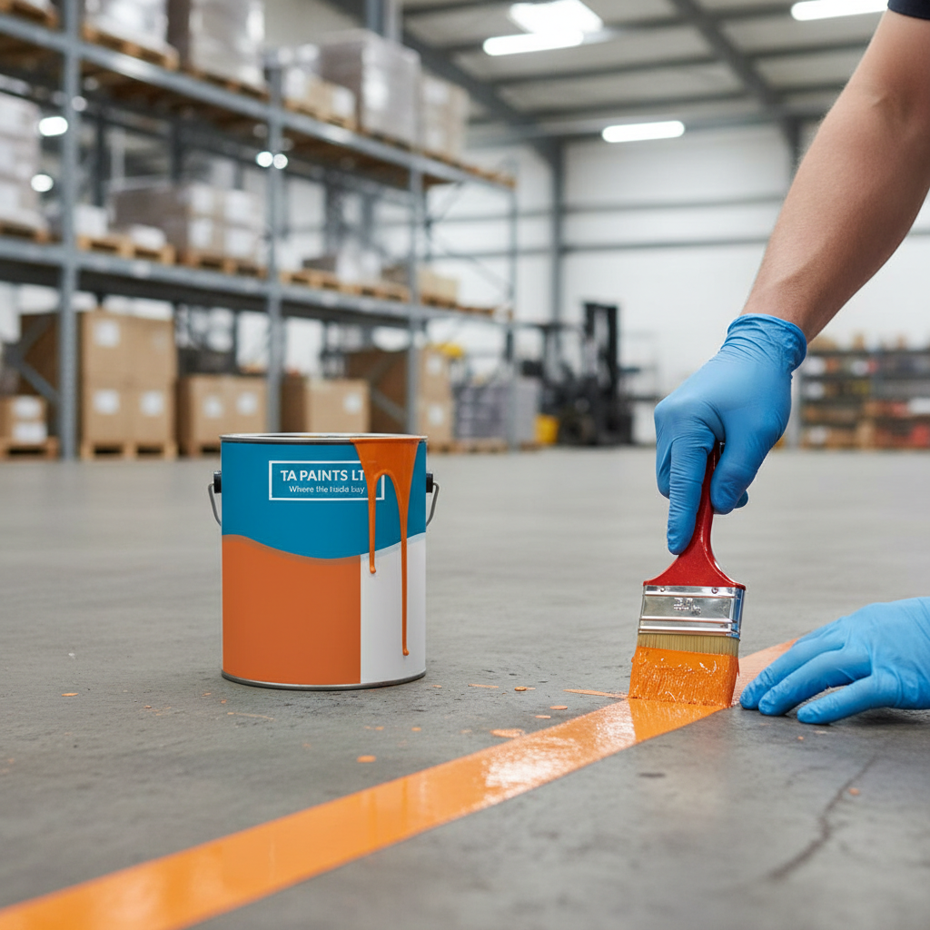 Premium High-Visibility Signal Orange Paint for Safety Zones and Marketing Displays